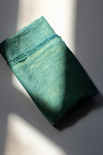 Turquoise Green Linen Throw - SALE