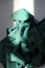 Turquoise Green Linen Throw - SALE