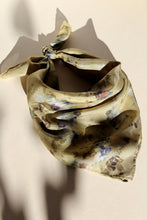 Botanically dyed silk scarf