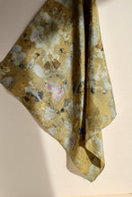 Botanically dyed silk scarf