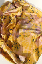 Large botanically dyed silk scarf