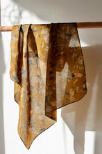 Botanically dyed silk scarf