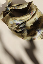 Botanically dyed silk scarf