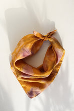 Small botanically dyed silk scarf