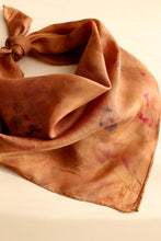 Small botanically dyed silk scarf