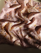 Botanically dyed silk scarf