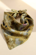 Botanically dyed silk scarf