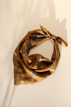 Botanically dyed silk scarf