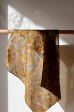 Botanically dyed silk scarf