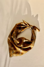 Botanically dyed silk scarf