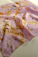 Botanically dyed silk scarf