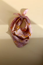Botanically dyed silk scarf