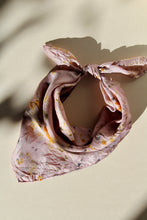 Botanically dyed silk scarf