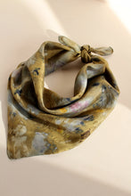 Botanically dyed silk scarf