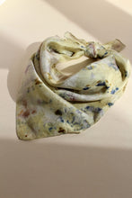 Botanically dyed silk scarf