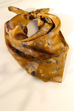 Botanically dyed silk scarf