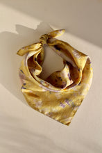 Botanically dyed silk scarf