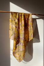 Large botanically dyed silk scarf
