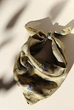 Botanically dyed silk scarf