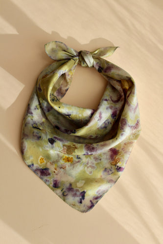 Medium Botanically dyed silk scarf