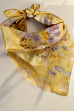 Botanically dyed silk scarf