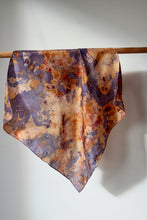 Botanically dyed silk scarf