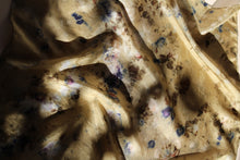 Botanically dyed silk scarf