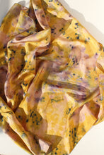 Large botanically dyed silk scarf