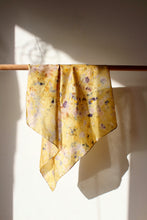 Botanically dyed silk scarf