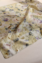 Botanically dyed silk scarf