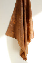 Botanically dyed silk scarf