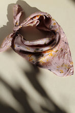 Botanically dyed silk scarf