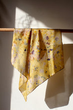 Botanically dyed silk scarf