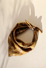 Botanically dyed silk scarf