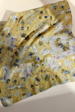 Botanically dyed silk scarf