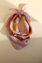 Botanically dyed silk scarf