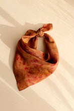 Small botanically dyed silk scarf