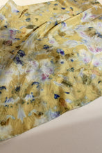 Botanically dyed silk scarf