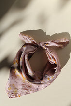 Botanically dyed silk scarf