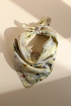 Botanically dyed silk scarf