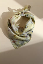 Botanically dyed silk scarf