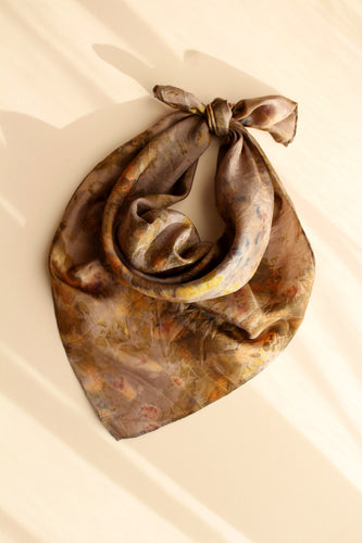 Medium Botanically dyed silk scarf