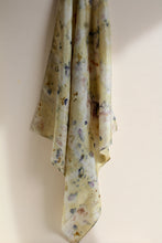Botanically dyed silk scarf