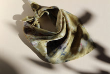 Botanically dyed silk scarf