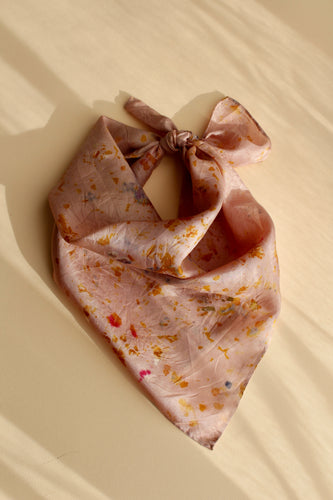 Medium Botanically dyed silk scarf