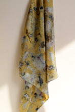 Botanically dyed silk scarf