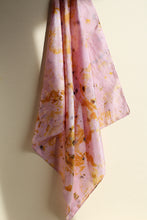 Botanically dyed silk scarf