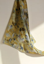 Botanically dyed silk scarf