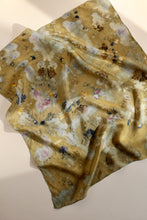 Botanically dyed silk scarf