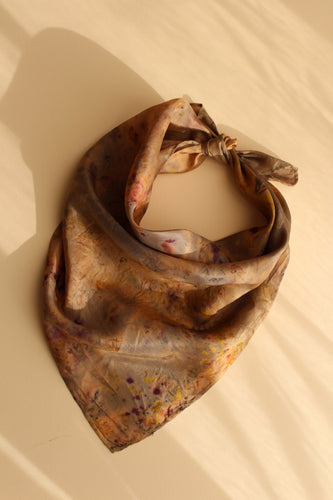 Medium Botanically dyed silk scarf